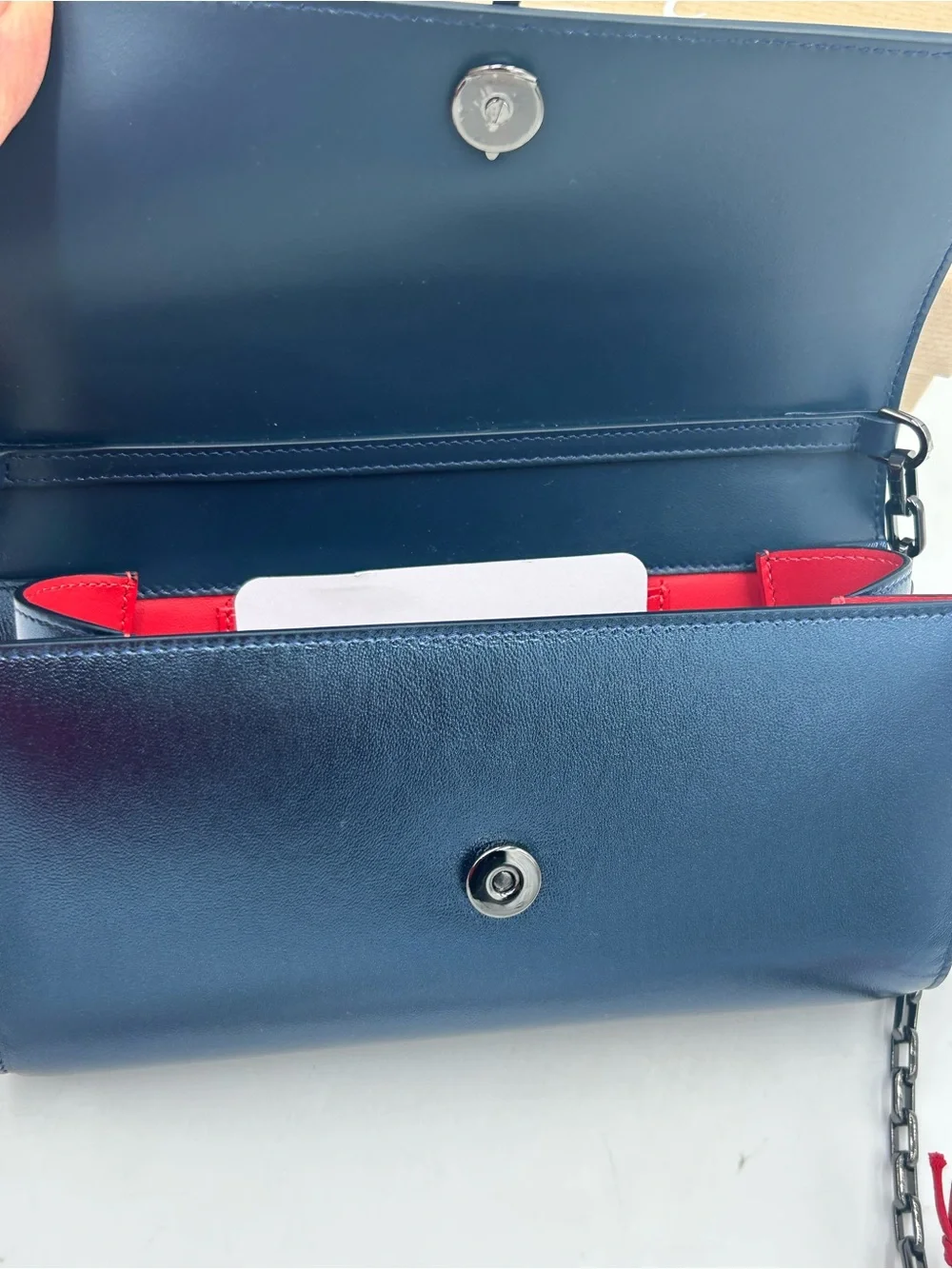 Women's Christian Louboutin Bettina nappa  lamb leather wallet on a chain